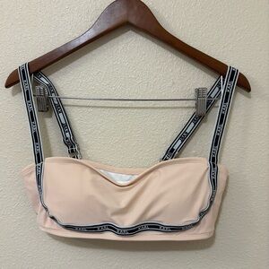 Karl Lagerfeld Paris- EVA-LOUISE BANDEAU BIKINI TOP- Blush- Size XL